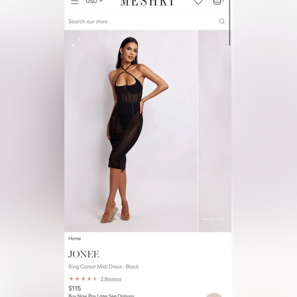 Black Meshki Dress NWT - Picture 1 of 4